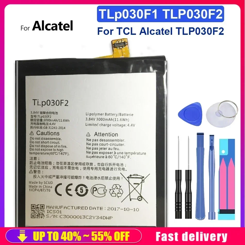 Mobile Battery TLP030F2 TLP030F1 For TCL Alcatel One Touch Idol 4S OT-6070 OT-6070K OT-6070O OT-6070Y For BlackBerry DTEK60