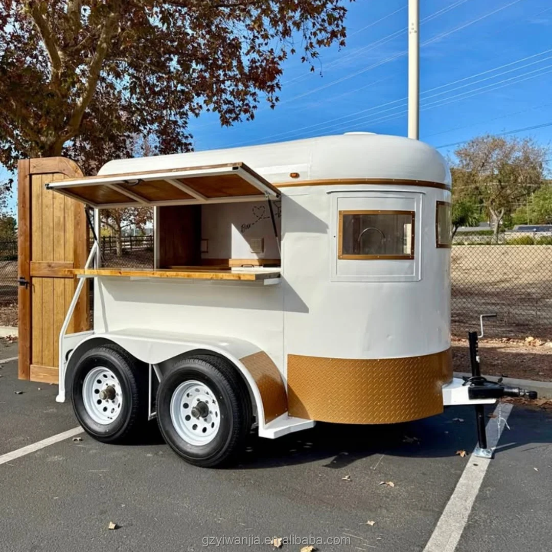 Snack Food Trailer Food Cart Mobile Food Truck Cooking Zone for French Fries Chips Vendor Custom Space Saving Concession Cart