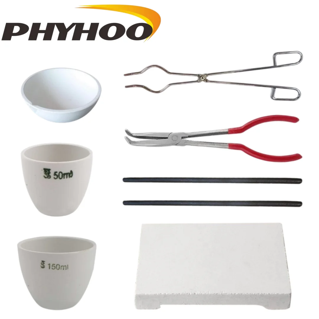 PHYHOO Jewelry Melting Casting Kit High Temperature Quartz Bowl Crucible Furnace Melting Casting Refining Golden Silver Tools