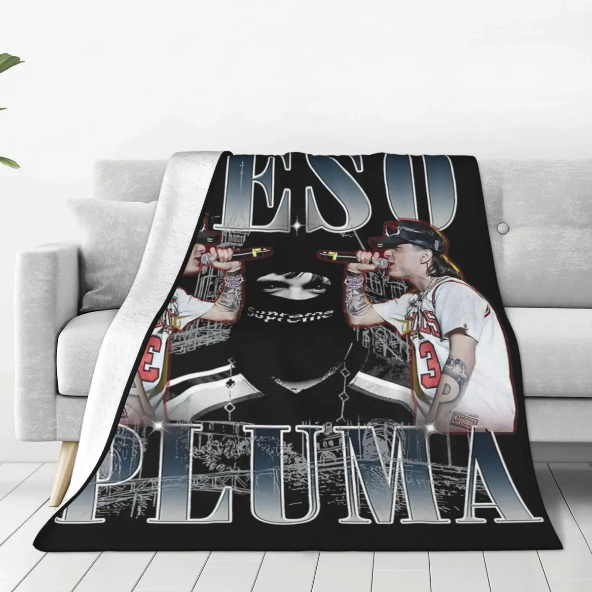 Peso Pluma Music Blanket Flannel Awesome Breathable Throw Blanket for Bed Sofa Textile Decor