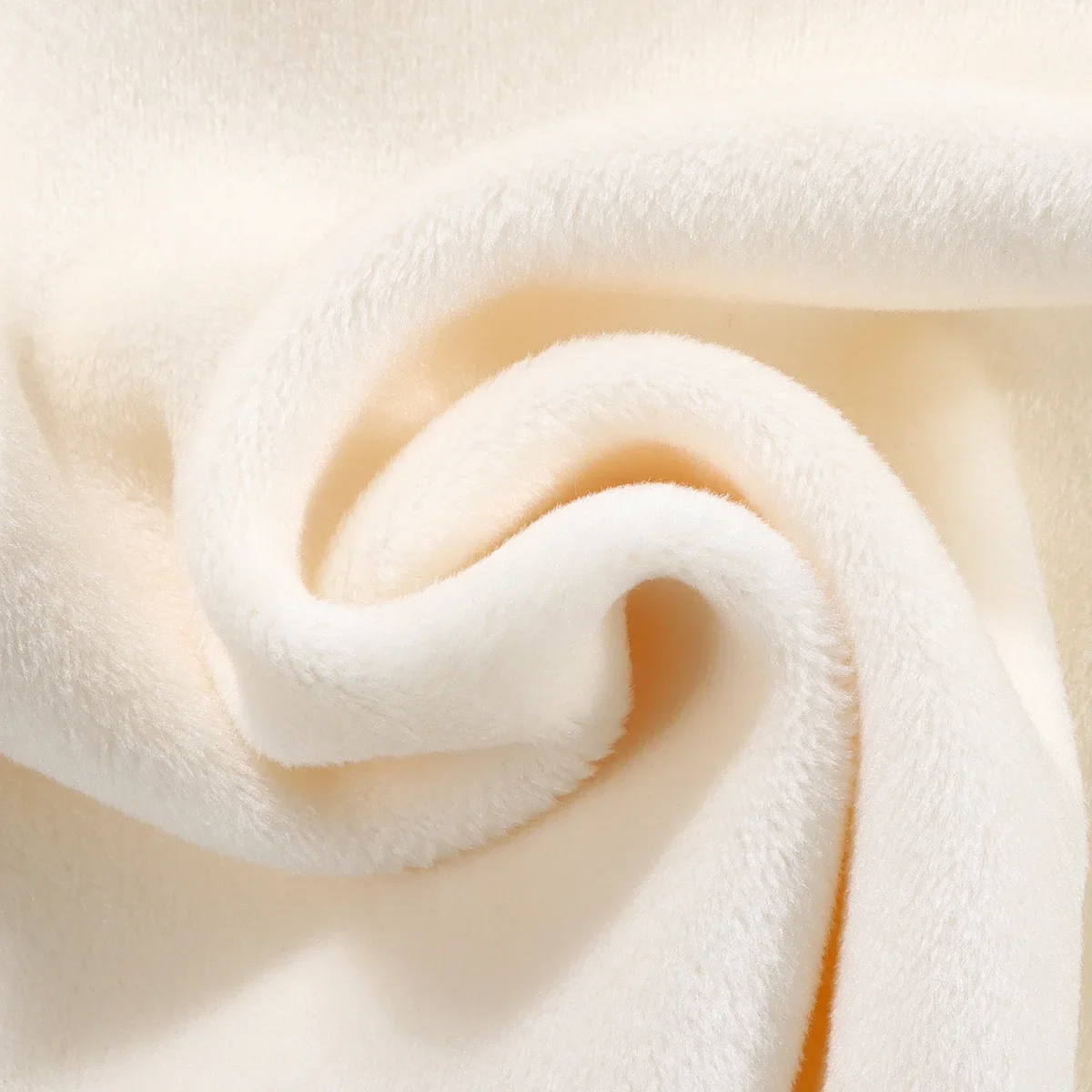 Fleece-gefütterter Baby-Body für Kleinkinder, Winter, dick, halber Hals, Thermo-Unterhemd, einfarbig, warme Basisschicht für Babyjungen und -mädchen – Detail 2