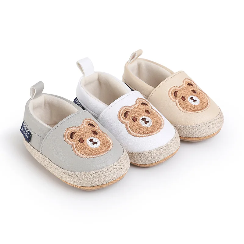 Spring and Autumn Cartoon Bear Male and Female Baby Shoes 0-1 Year Old Baby Step Shoes Baby shoes Learning Shoes