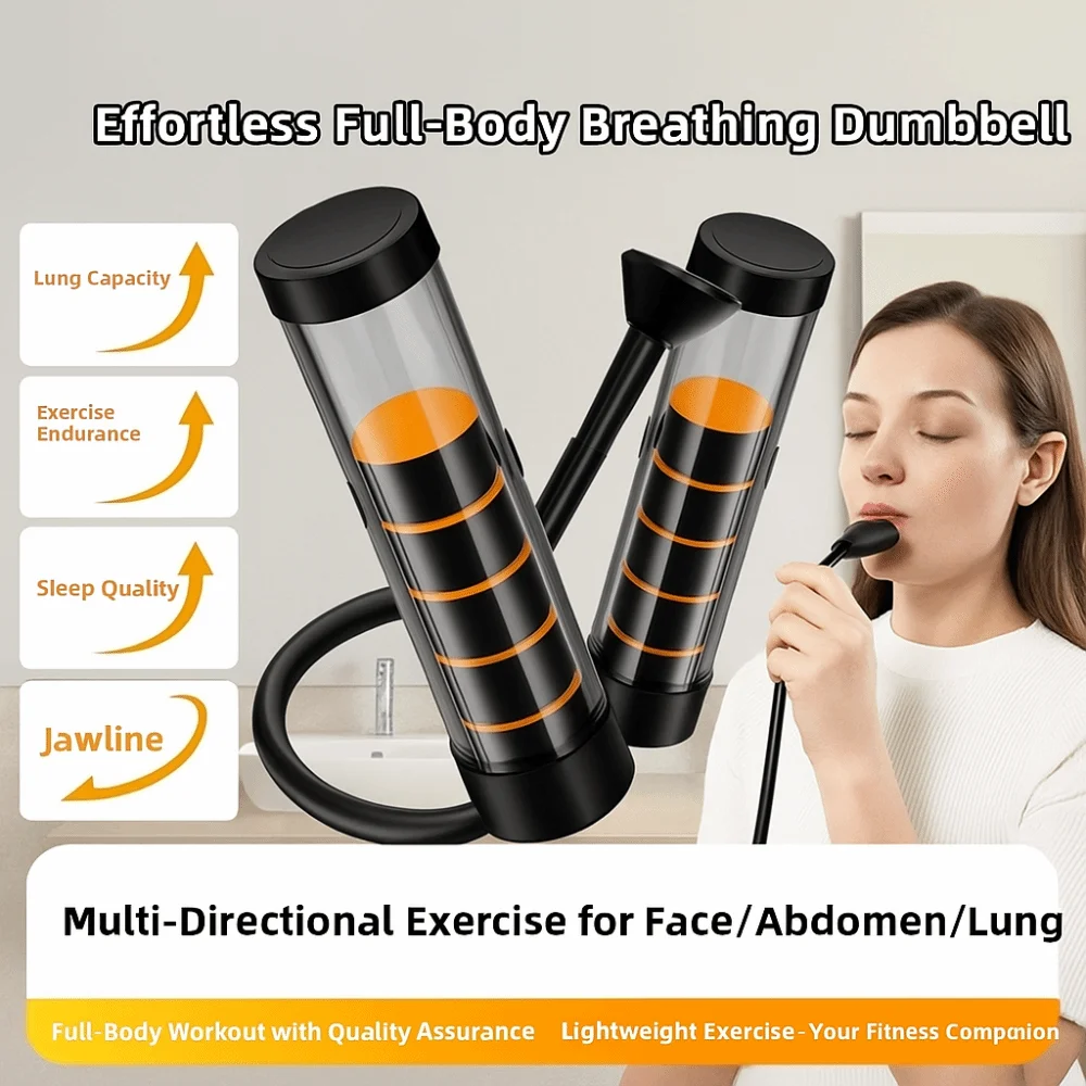 

Resistance Breathing Dumbbell Lung Respirator Muscle Trainer Lung Capacity Trainer Adjustable Health Respiratory Trainer