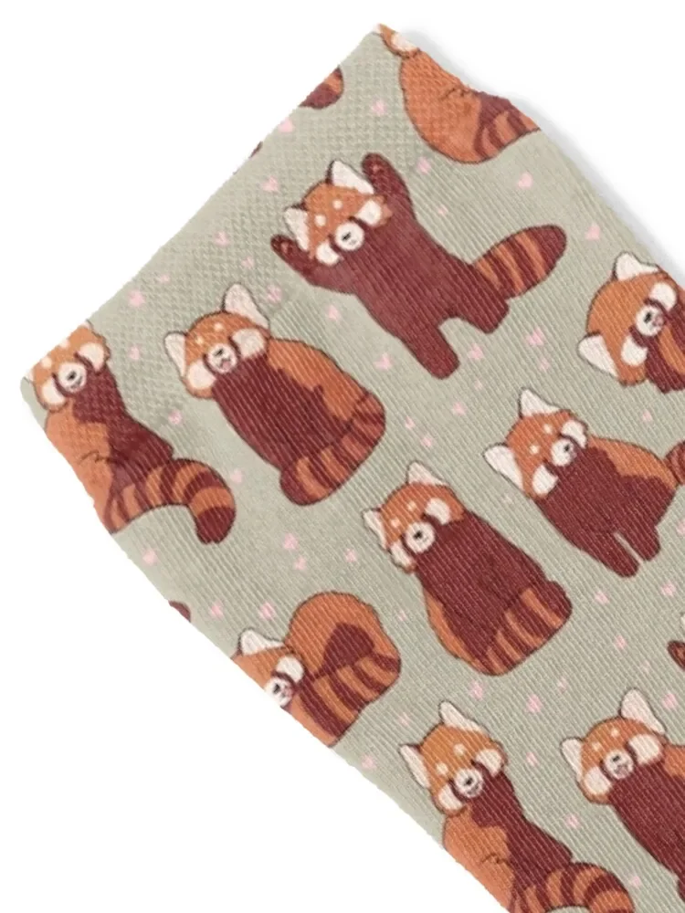 6 Red panda stickers pack cute illustration Socks gift Rugby japanese fashion christmas stocking Socks Men's Women's