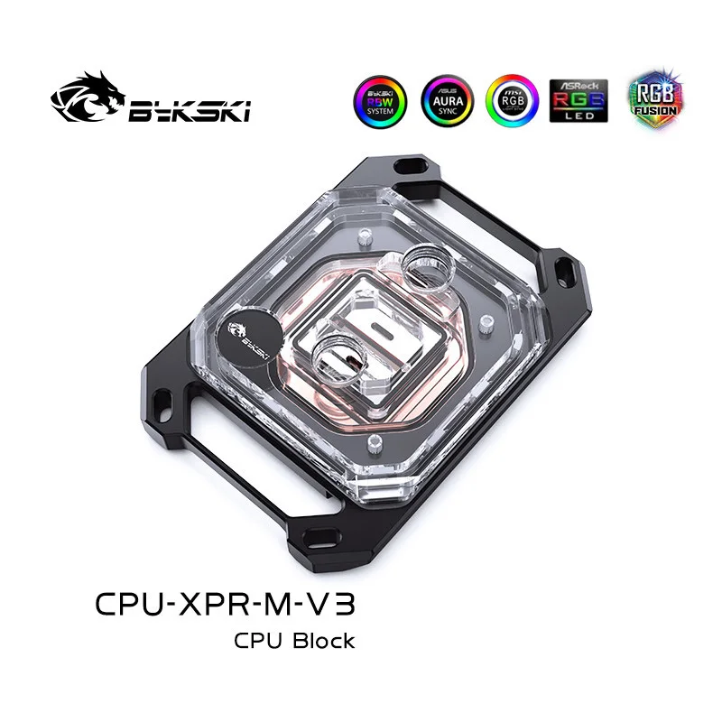 Bykski 0.08mm Radiator Wodny z Mikrokanalami, Akrylowy Blok Wodny CPU do INTEL LGA1700/1800/115X/ AMD Ryzen 9 AM5 AM4 — zdjęcie produktu 6