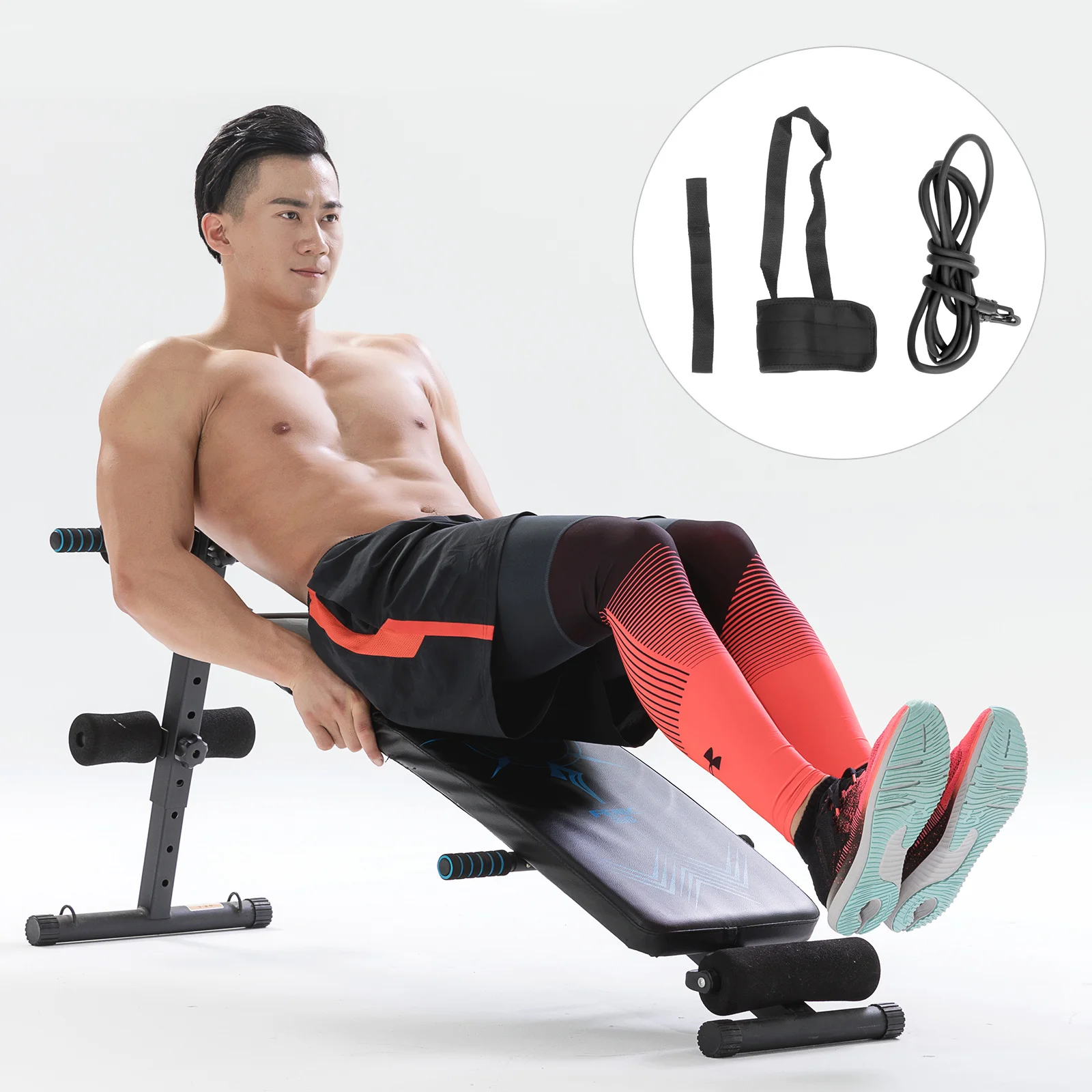 

1Set Swim Ankle Strap Resistance Band Adjustable Durable Cord Thick Neoprene Swim Training Exerciser Swimming Lap Training Set