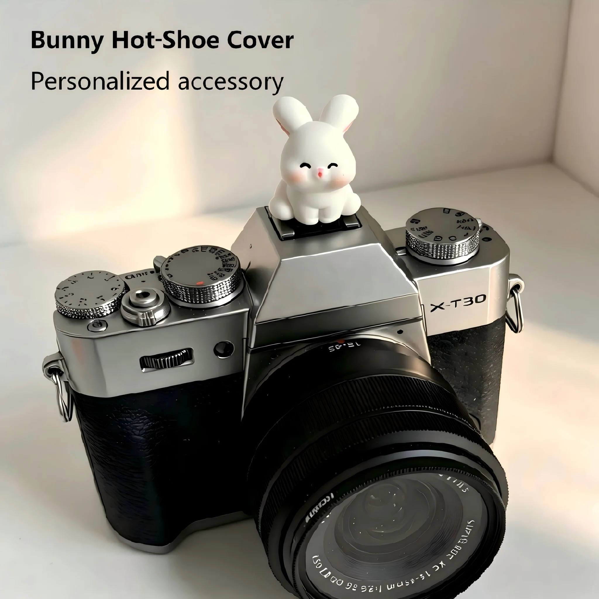 Kawaii Bunny Hot Shoe Cover, Dustproof Anti-Corrosion Flash Shoe Protector For Sony A6400 ZV-E1 Fujifilm X-T30 X-S20 Nikon Z30