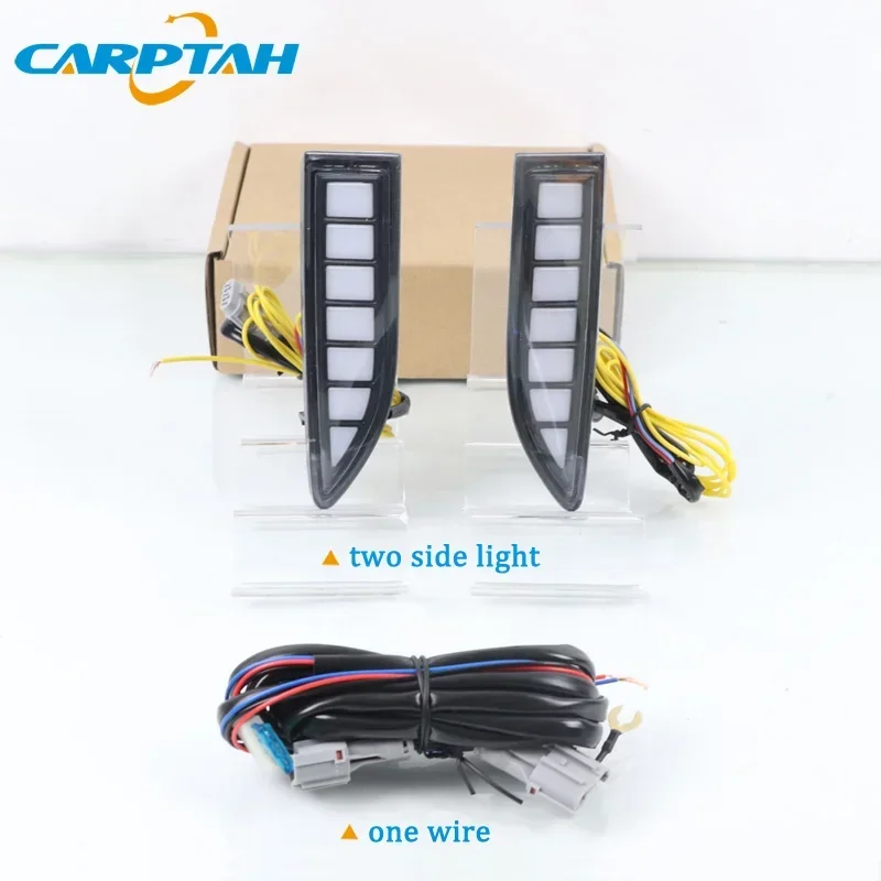 

12V LED Daytime Running Light For Nissan X-trail Xtrail 2021 2022 Daylight Auto Dynamic Yellow Turn Signal DRL Indicator