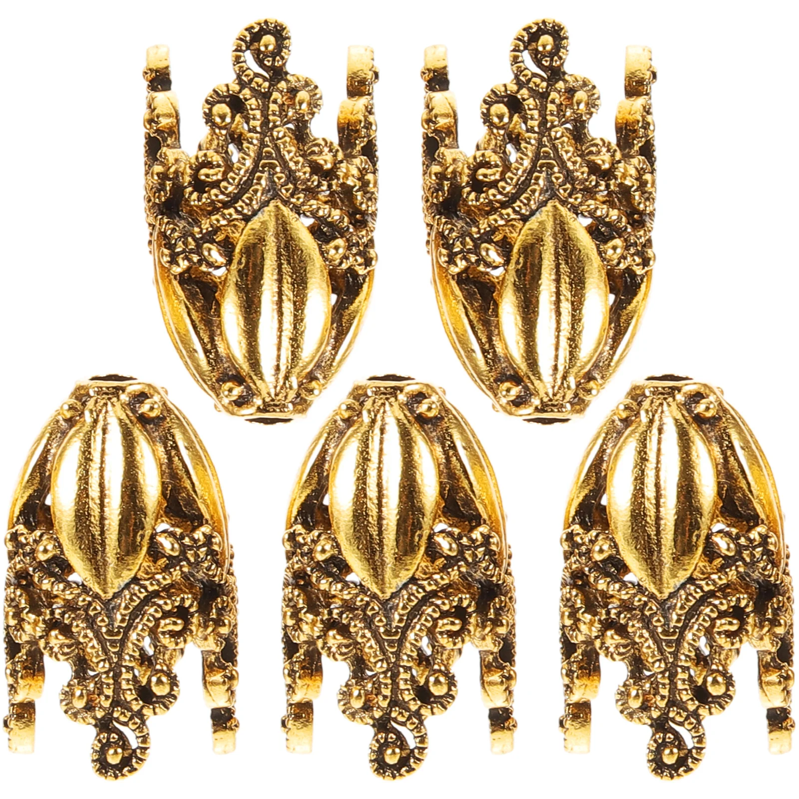 

5Pcs Alloy Flower Beads Caps Unique Design Non-Fade DIY Jewelry Making Bracelet Necklace Spacer Beads Bead Caps