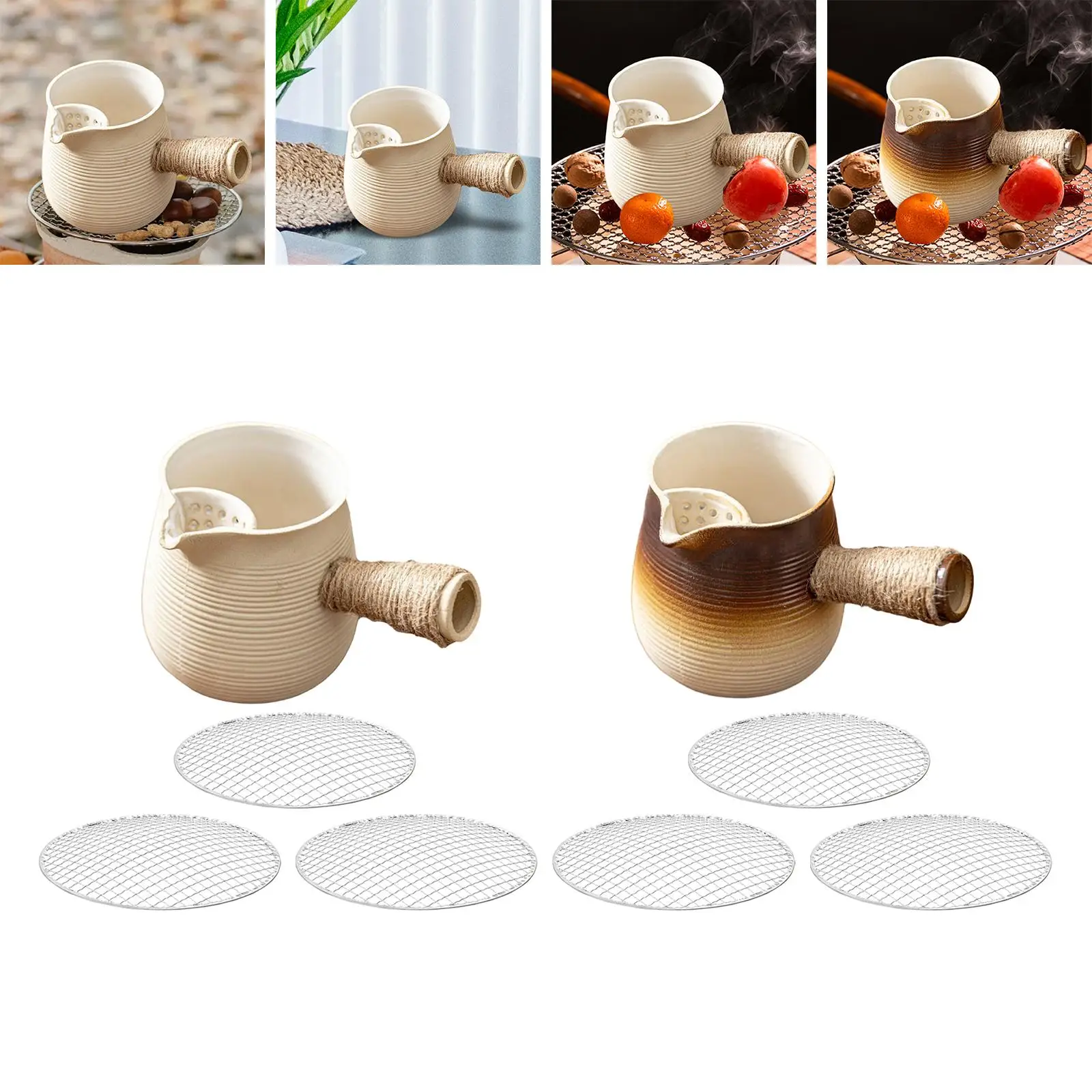 

500ml Ceramic Teapot Loose Leaf Tea Pot Tea Infuser for Hiking Hotel Kitchen