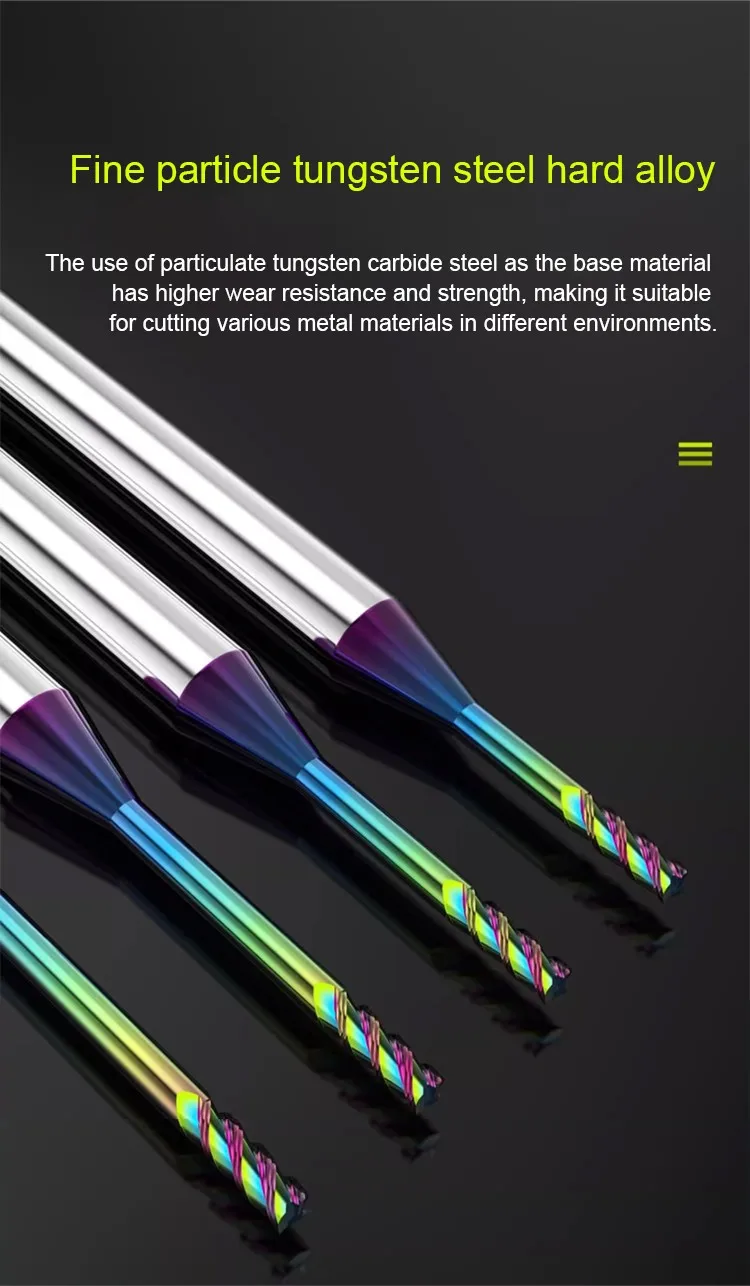 SHAZAM Tiefnutfräser aus Hartmetall mit farbiger Beschichtung, 3-Schneiden, für CNC-Maschinen, Aluminium-Flachfräser – Detail 1