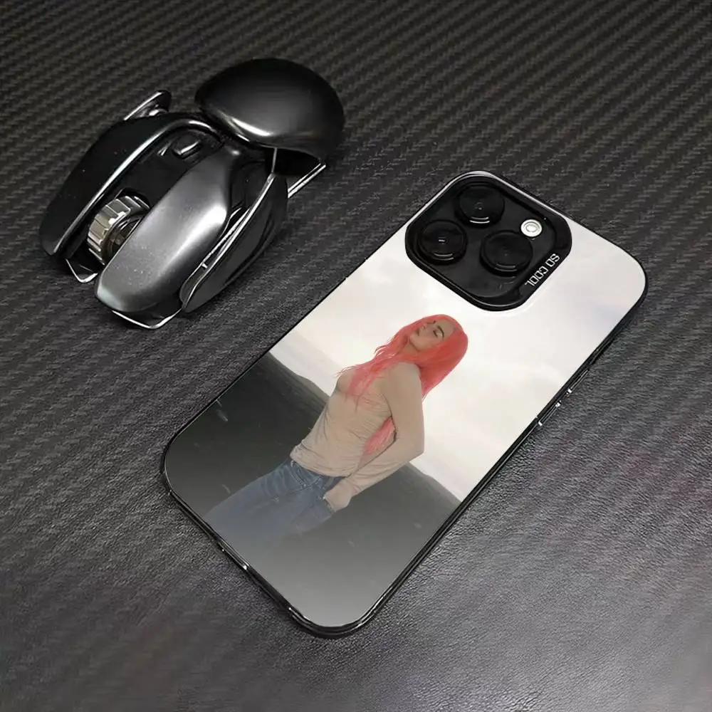 حافظة هاتف A-Addison R-Rae المغني لهاتف iPhone17، 16,15,14,13,12 Pro Max غطاء مقاوم للصدمات من الحلوى السوداء غير اللامعة #5