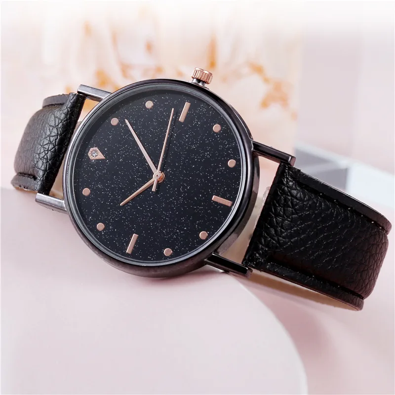 Reloj de cuarzo con cielo estrellado de lujo para mujer, reloj de pulsera con esferas redondas, reloj de vestir, relojes de cuarzo Orologio Da Donna, reloj informal para mujer