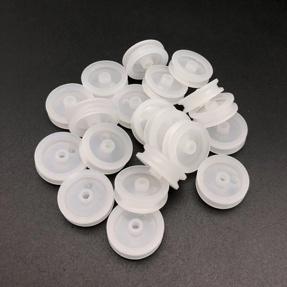 20Pcs/Lot 152AS Soft Plastic Single Layer Pulley Model Motor Wheels Dia.15MM Bore Aperture Dia.2MM 1.95MM 2A Height 5MM X 15MM