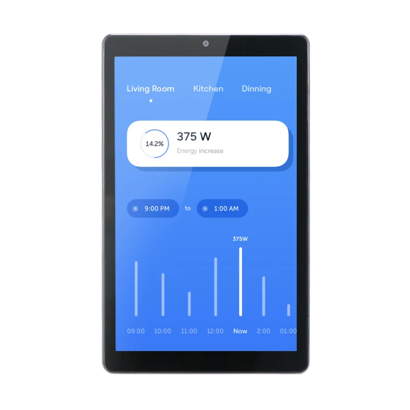 YC-SM08P 8 Inch Android 11 Poe Tablet 2GB Memory Capacity Plastic Touch Panel with Tuya Control4 Loxone Apps Wall Mount