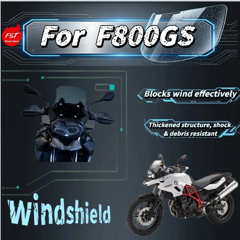 For 2025  F800GS Extended Width & Heightened Windshield, Premium Clear Front Wind Deflector Kit
