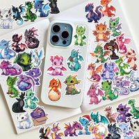 50pcs Cartoon Magic Dragons Stickers Pack for Scrapbooking Laptop Travel Luggage Laptop Wall Car Decoration Decal
