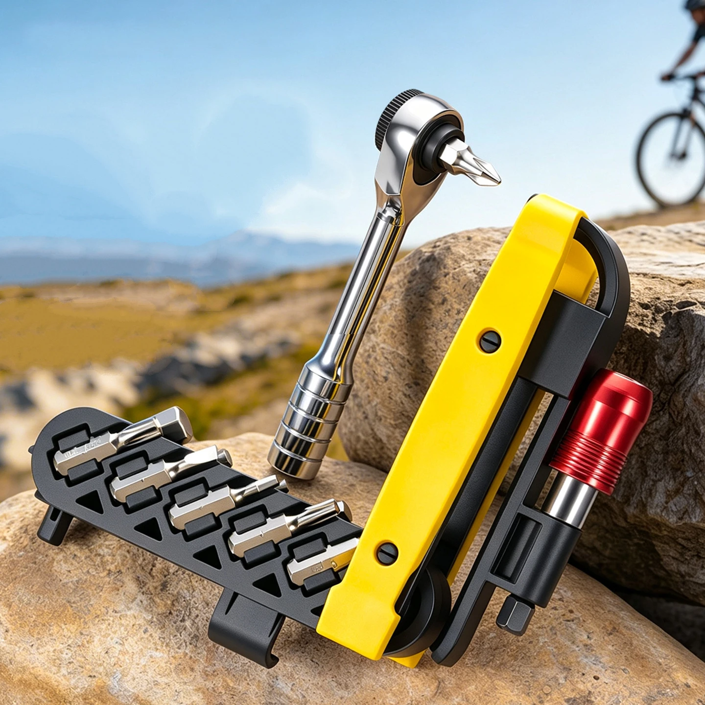 Multitool Kit Portable Ratchet Wrench Tire Levers Multifunction Bicycle Repair Tool for MTB Road Cycling Accessories