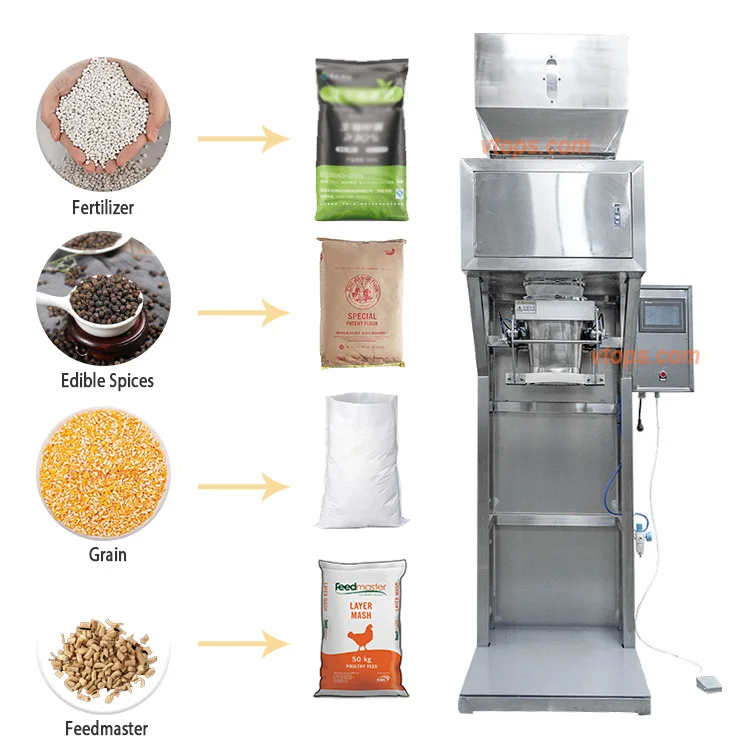 

5kg 10kg 15kg 20kg 50kg Fertilizer Granule Packing Machine Bean Feed Wood Pellets Packing Machine