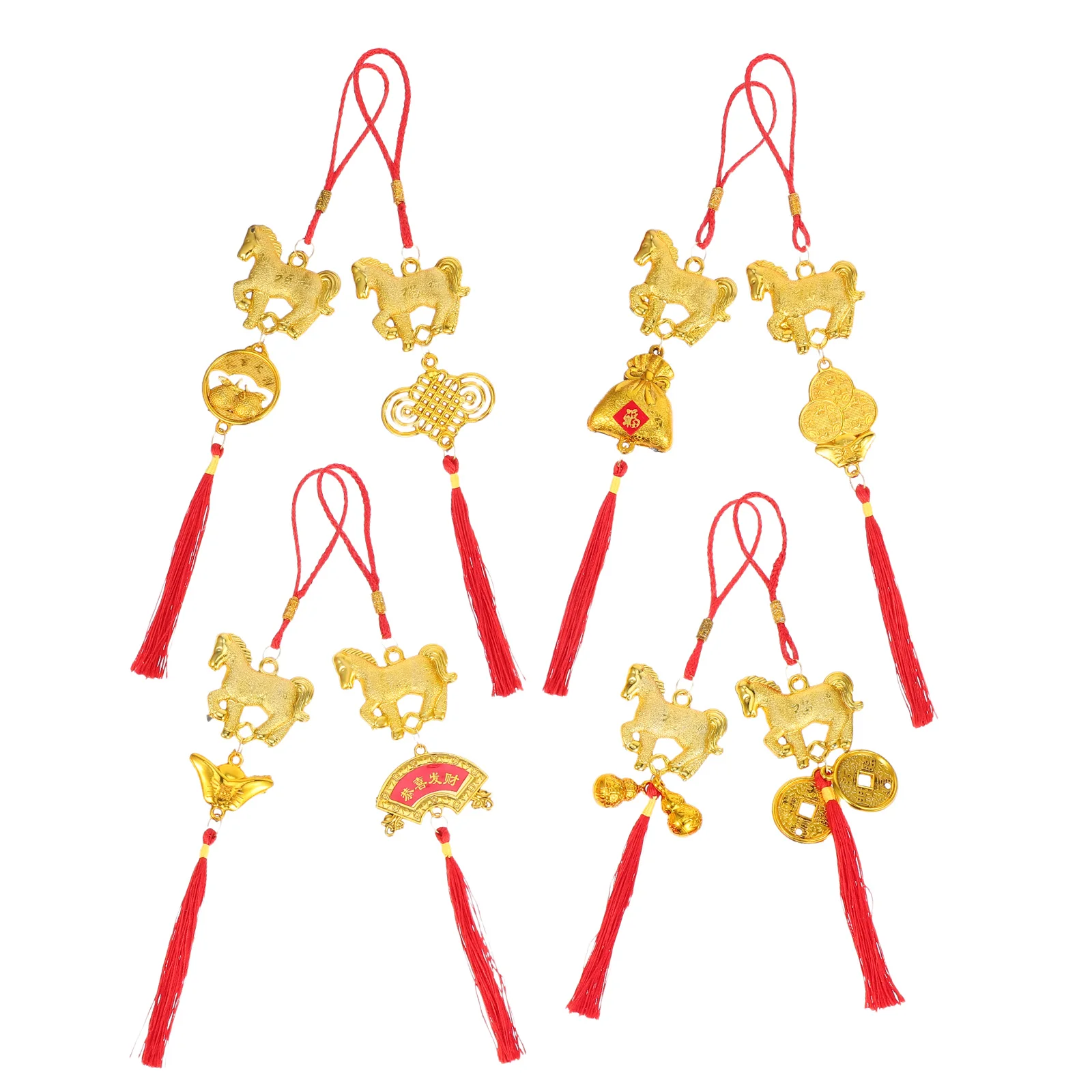 

8Pcs Spring Festival Pendants Chinese New Year Hanging Decorations for Door Window Home Office Lunar New Year Celebration Decor