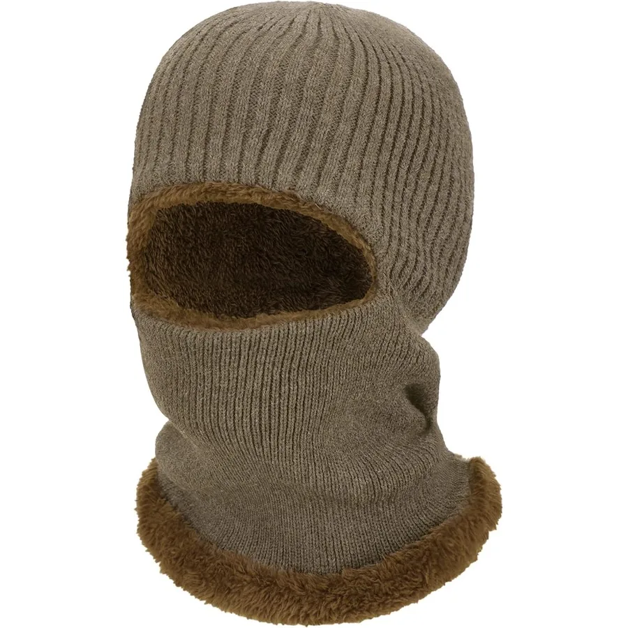 

Балаклава вязаная теплая ветрозащитная шапка, закрывающая лицо для мужчин и женщин, флисовая шапка для занятий спортом на открытом воздухе