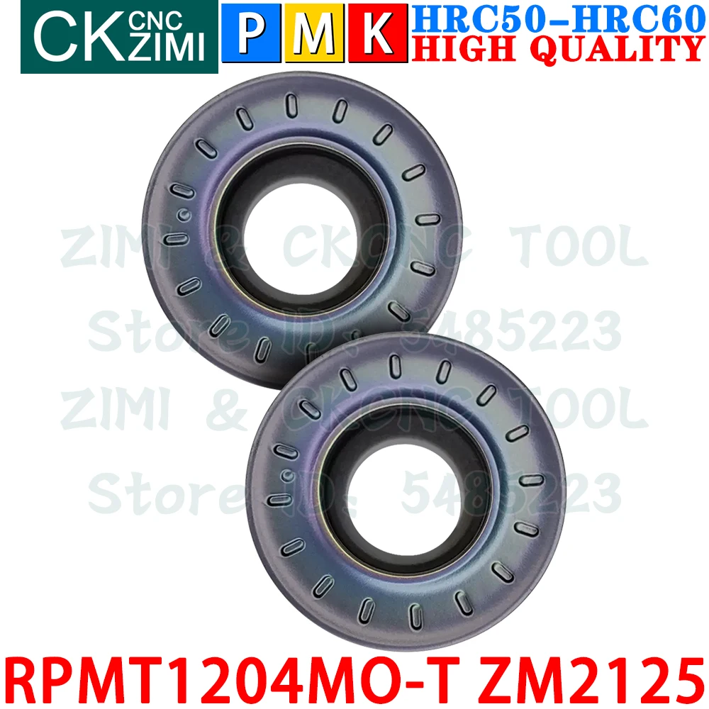RPMT1204MO-T ZM2125 RPMT 1204MO T ZM2125 R6 초경 인서트 원형 밀링 인서트 페이스 밀링 인덱서 블 공구 RPMT1204 EMRW 6R CNC 금속 선반 공구