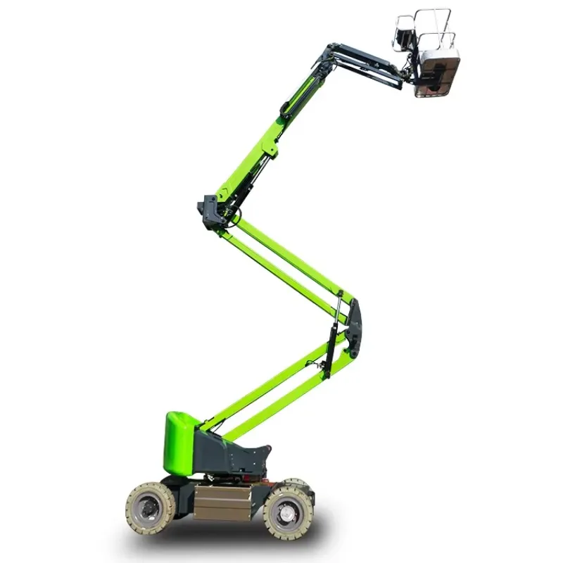 Customized Electric Diesel Self Propelled Mini Articulated Towable Boom Lift 9 11 14 16 18m Cherry Picker for Sale