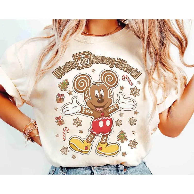 

Comfort Colors® Mickey Mouse Gingerbread Walt Disney World Christmas Shirt Unisex cotton all-season base shirt vintage top