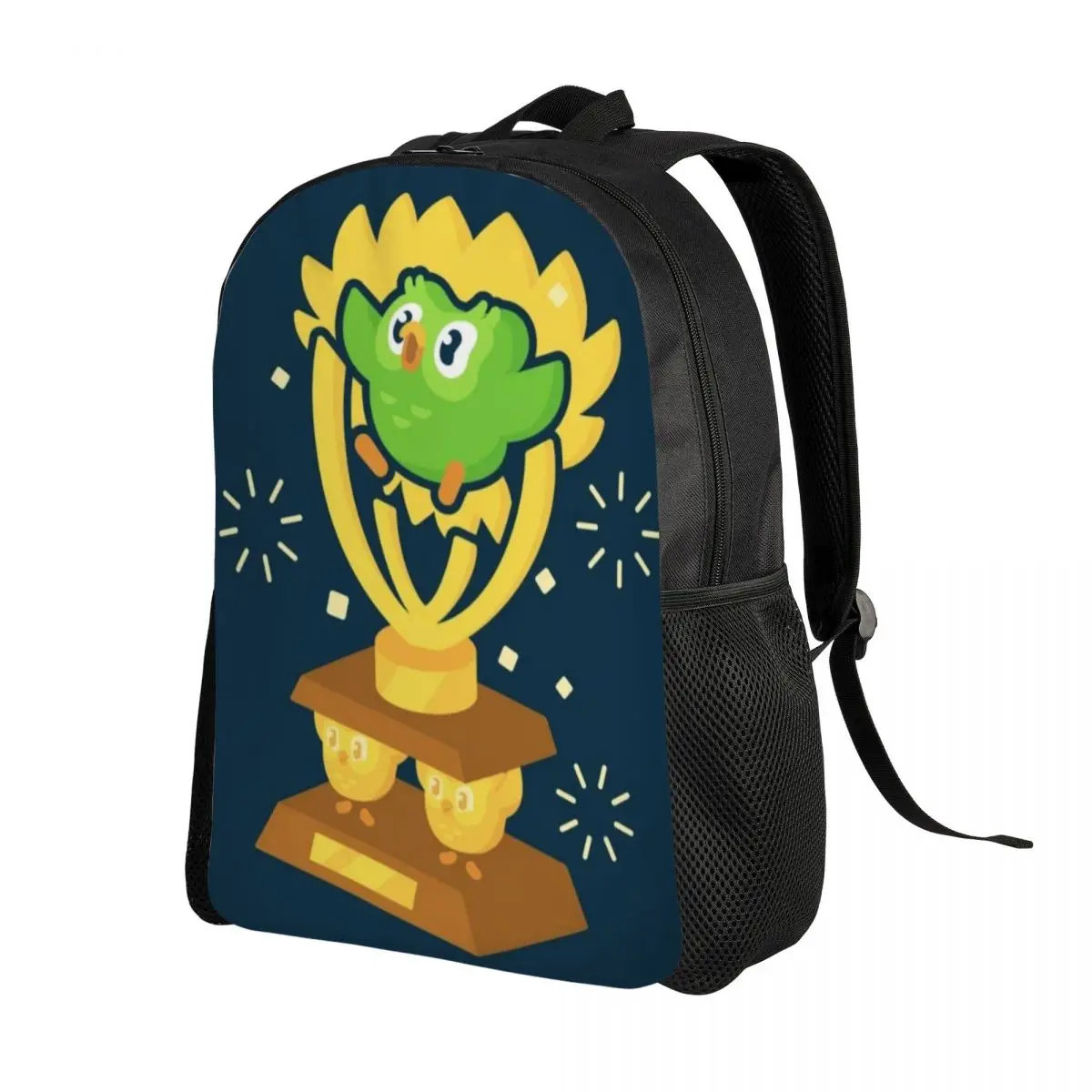 حقائب ظهر مخصصة D-Duolingos Win للنساء والرجال مقاومة للماء حقيبة مدرسية جامعية على شكل بومة الثنائية حقائب كتب مطبوعة #2