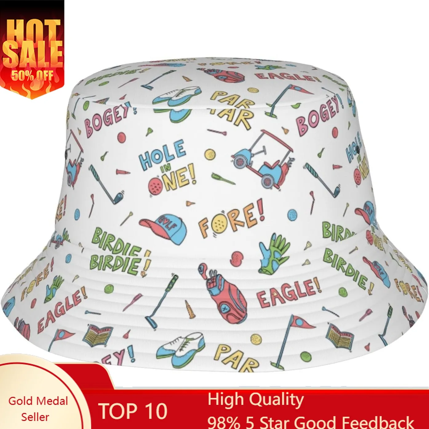 Funny Lightweight Breathable Bucket Hat for Men Women,Packable Polyester Twill Sun Hat for Outdoor Travel Fishing