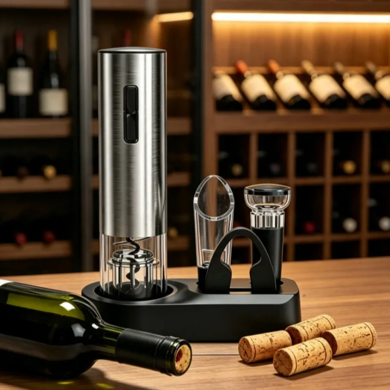 Electric Wine Opener,Rechargeable Wine Bottle Corkscrew Opener with Foil Cutter, Gifts for Valentines Day New Home Wedding
