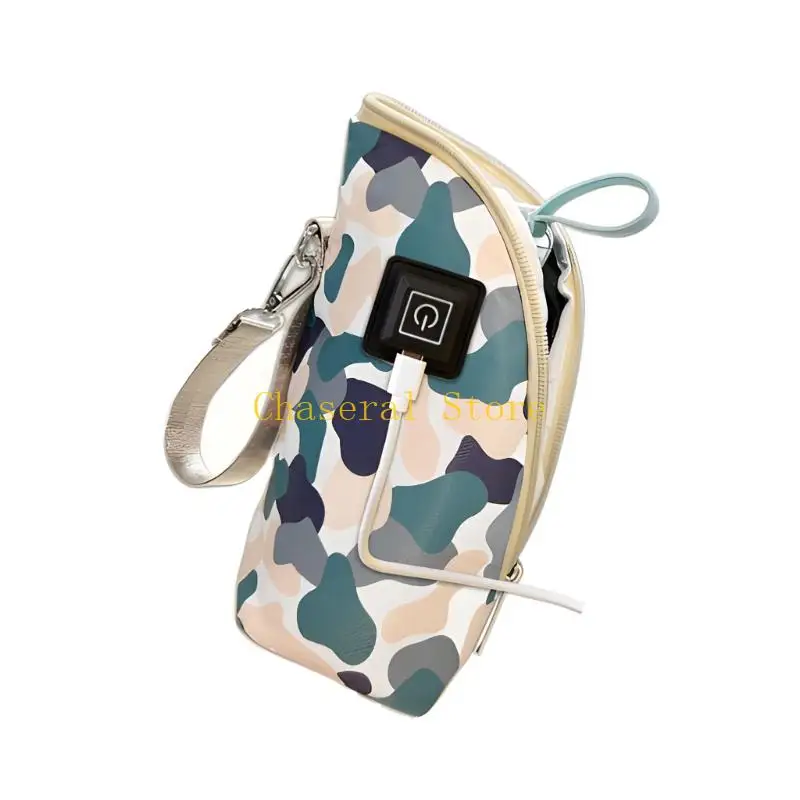 E7CE التدفئة الكهربائية حقيبة تخزين زجاجات الرضع الحجاب البوليستر بناء الشريحة الوصول التنظيم الحراري