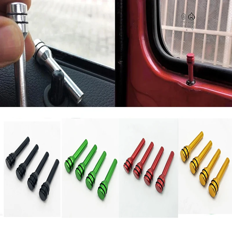 4Pcs/2Pcs 49mm Universal Car Truck Interior Door Lock Knob Pull Pins Aluminum Alloy Auto Car Security Door Lock Pins Knob