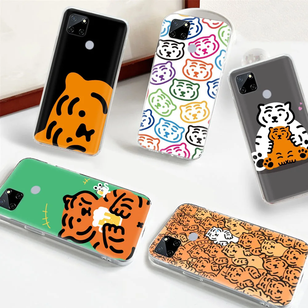 Cute Tiger Transparent Phone Case for Infinix Note 6 8 8I 10 11 11S 12 G96 VIP 30 Pro Protected Cover