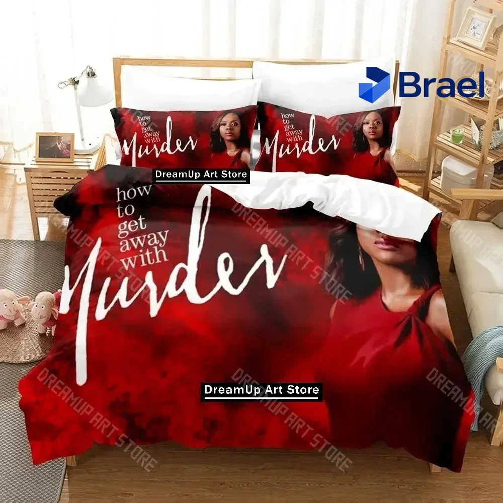 Exquisite 3D Print TV Show How To Get Away With Murder Bedding Set Cartoon Anime Three-piece Set Adult Kid Bedroom Duvetcover Se