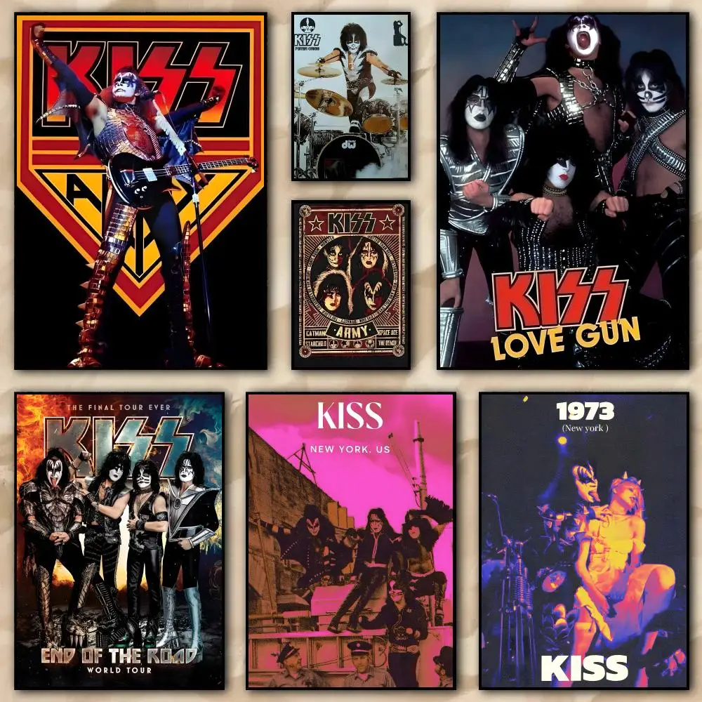 Rock Band Kiss Kraft Poster HD Printing Wall Art Home Decor For Bedroom Drawing Room Office Idea Gift