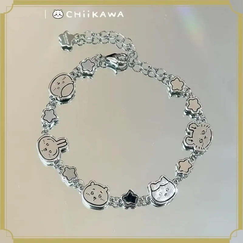 Chiikawa Beaded Bracelet Usagi Hachiware Cartoon Wrist Jewelry Cute Matching Gift for Student Girls Besties view 5