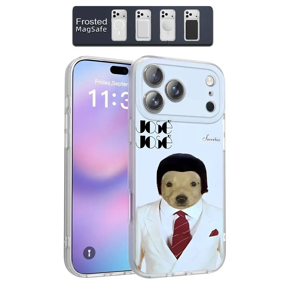 حافظة هاتف J-Jose J-Jose Secretos لهاتف iPhone 17,16,15,14,13,12,11,Pro,Max,Plus,E,Air,Mini Magnetic Magsafe متجمد شفاف