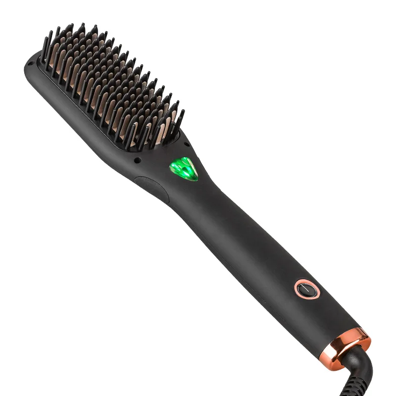 Hair Straightener Brush Temp Control Large Plate Straightener Hair Comb Ionic Hair Straightener Comb