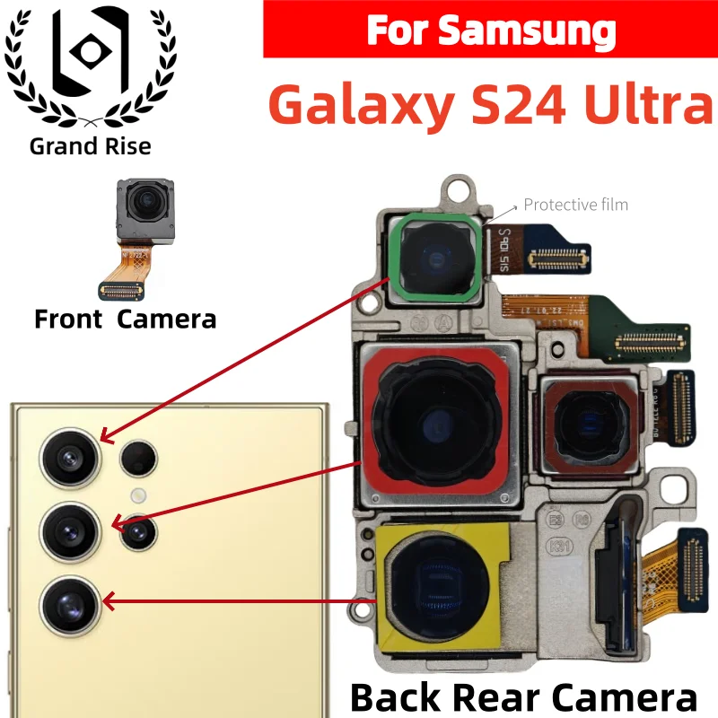 For Samsung Galaxy S24 Ultra 5G Camera Set SM-S938B/DS SM-S938U Front Camera (Elephoto + Depth + Wide + Main Camera)