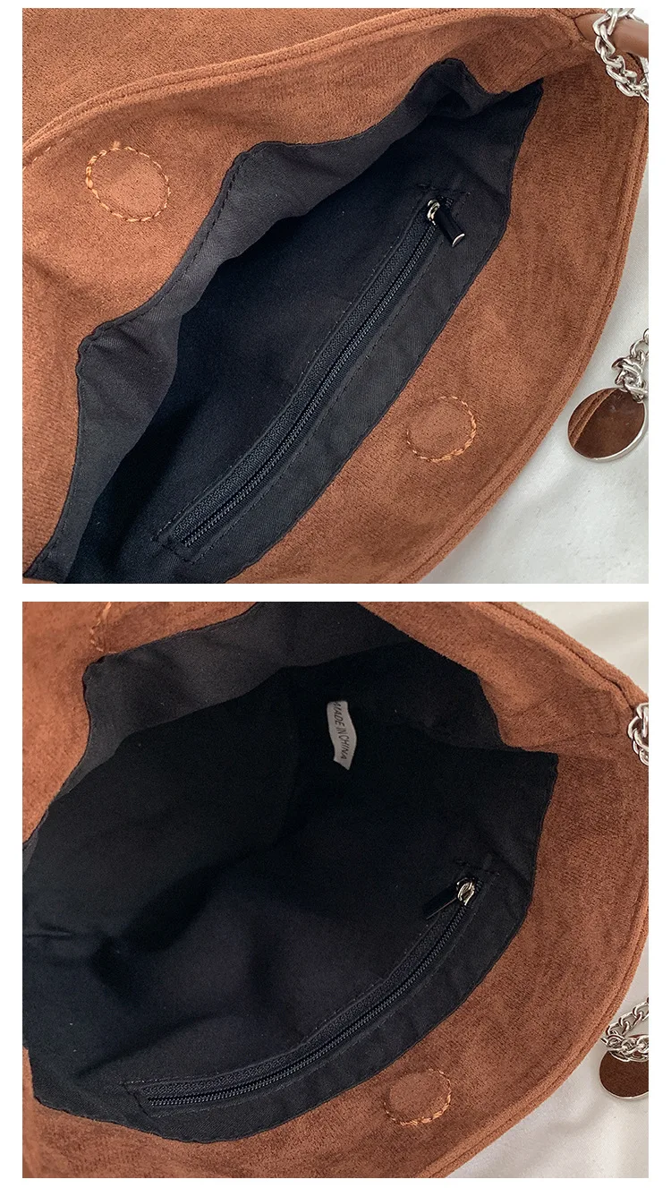 Vintage Quasten-Damen-Schultertaschen Kleine Matte PU-Leder Handtasche Winter Neue Kunstwildleder Damen-Tragetaschen Bolsos – Detail 6