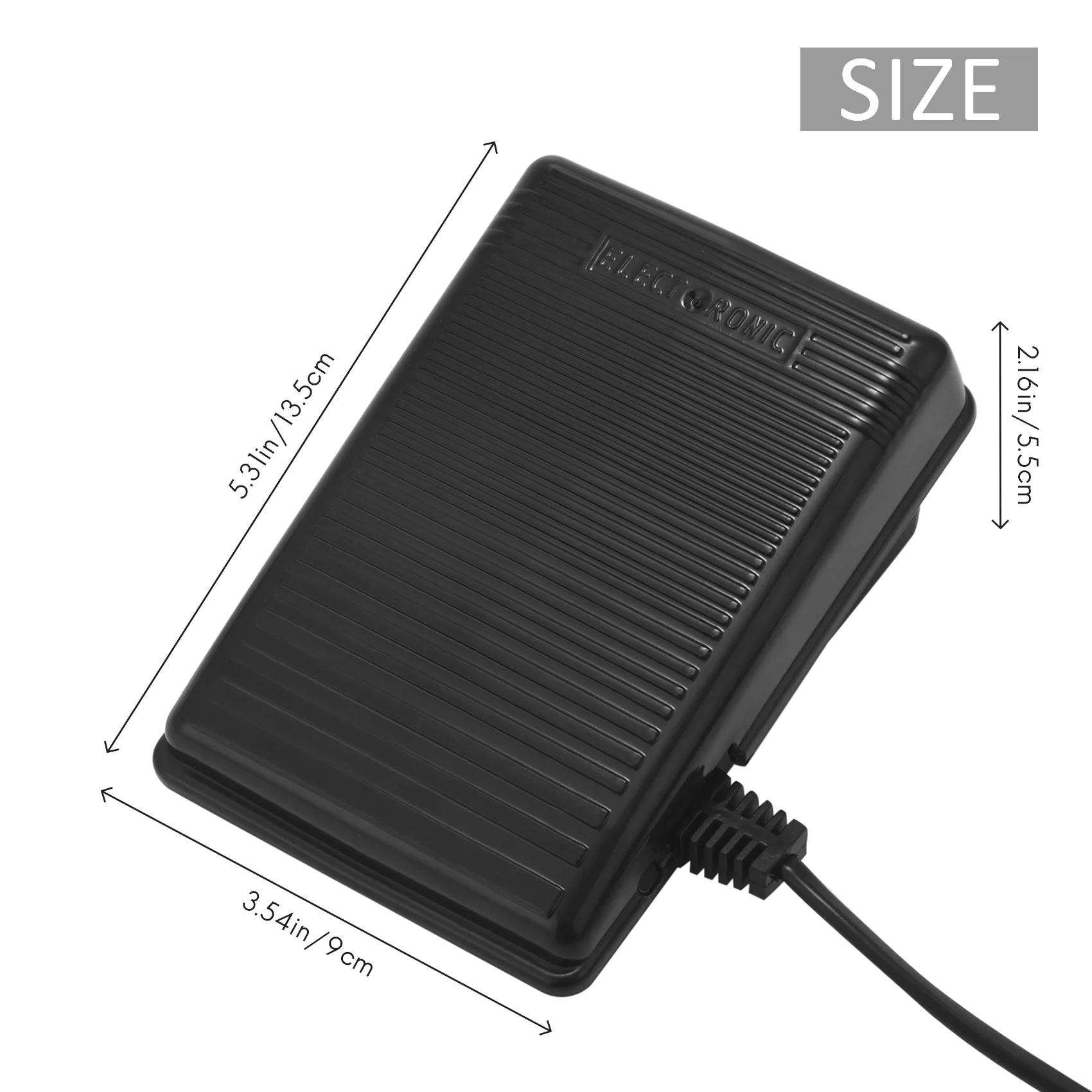 THIVN-Home Sewing Machine Foot Control Pedal With Power Cord Pedal Control Eu Plug 200-240V Black