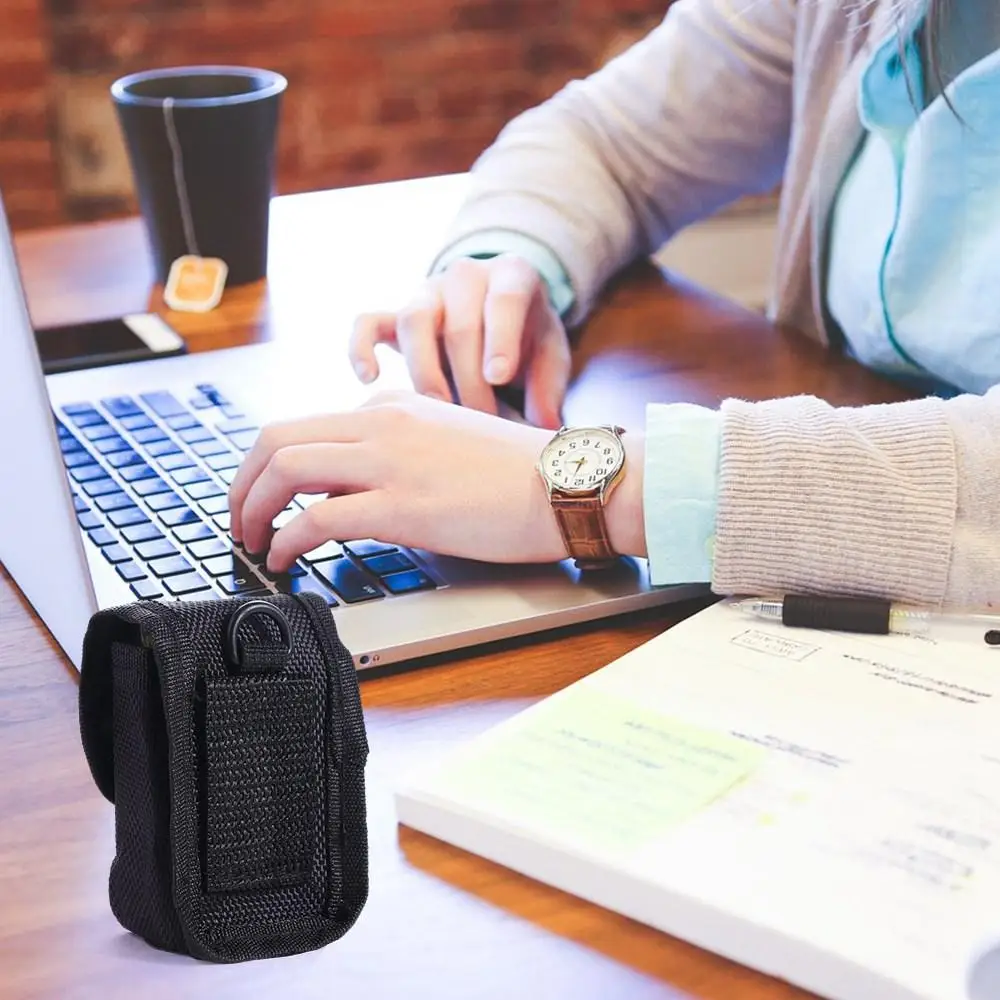 Belt Bag Oximeter Storage Bag Multifunctional Coin Bag Oximeter Protective Case Small Black Pulse Oximeter Carry Bag Men Women