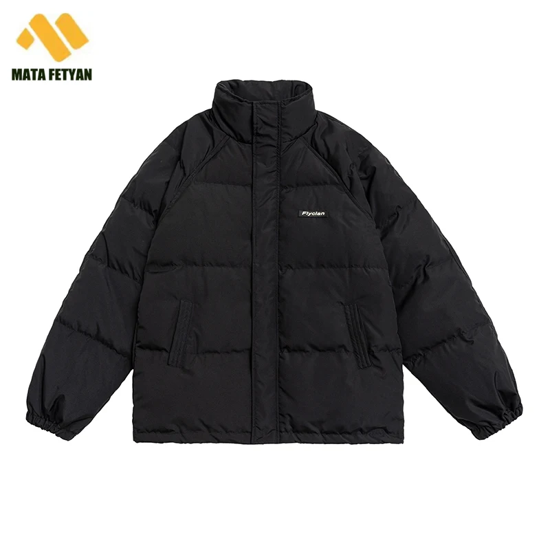 High Quality Street Fashion  Stand Collar Casual loose Japanese white duck Down Jacket Short Outdoor Thickened Warm Winter Mens