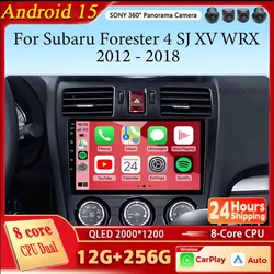 Android 15 Carplay Car Radio Multimedia Player For Subaru Forester 4 SJ XV WRX 2012- 2015 2018 Autoradio GPS Stereo Head Unit
