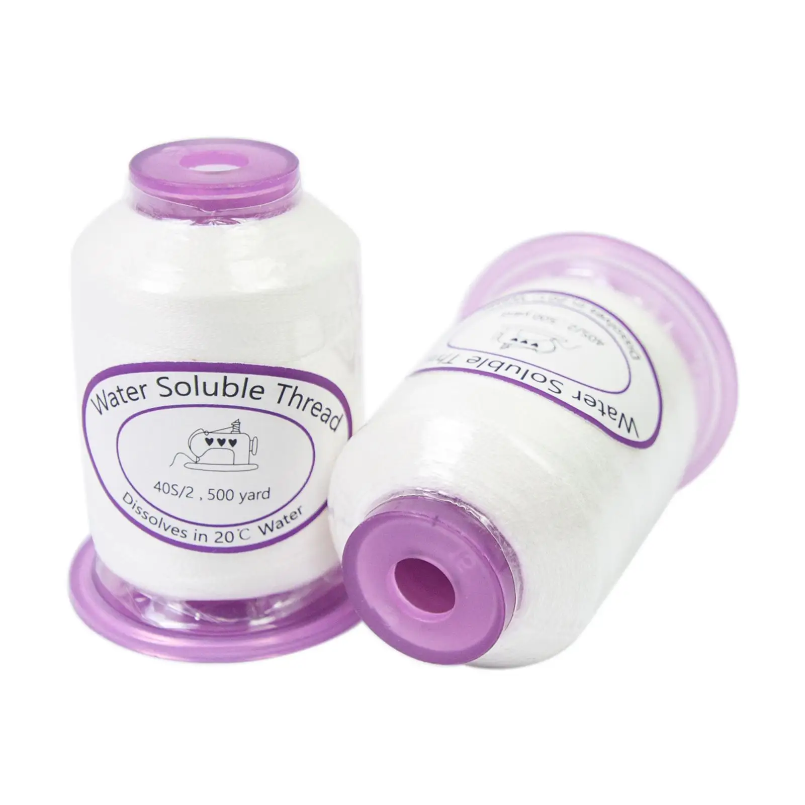 ماكينة خياطة الموضوع 1492.7ft للذوبان في الماء الموضوع بكرة سلسلة قابلة للذوبان لإصلاح النسيج زي صنع التطريز العمل