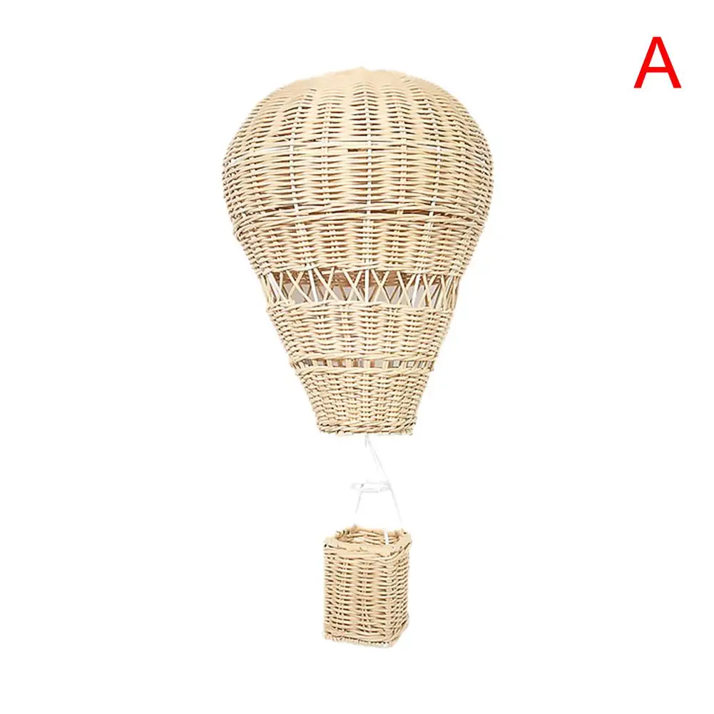 Rattan Hot Air Balloon Kids Room Decor Beige Home Decor House Decorations For Home Rattan Woven Pendant Decor F6a1