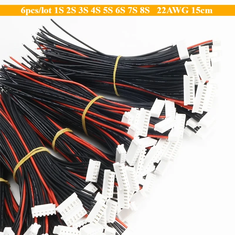 6 teile/los 1S 2S 3S 4S 5S 6S 7S 8S Lipo Batterie Balance ladegerät 22AWG 15cm Kabel Imax B6 Stecker Stecker Kabel Luftfahrt RC Modell