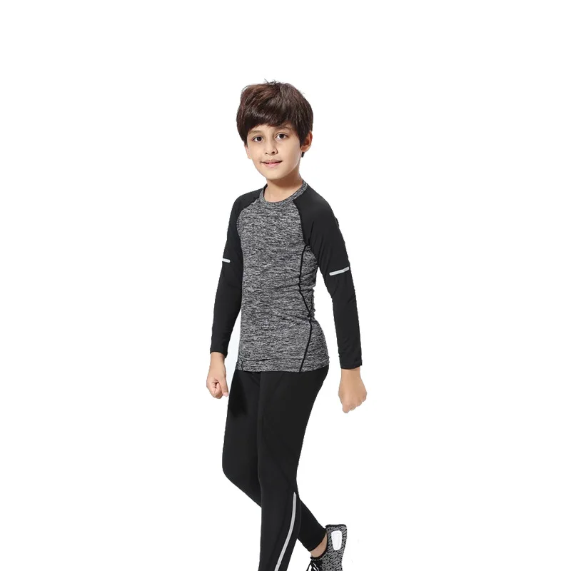 

Kids Football Sets Children Boy Students Men Fitness Basketball Running Exercise Training Sports Soccer Top Shirt + Legging Pant