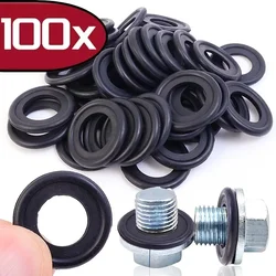 Car Oil Pan Drain Screw Gasket Rubber M12/M14 Oil Drain Plug Gasket Auto Replaceable Accessories for Buick Chevrolet Ford Mazda